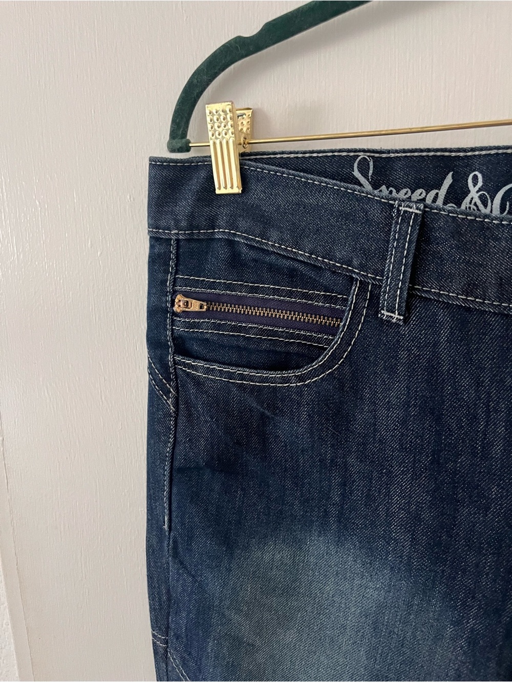 Speed & Strength Womens Kevlar Knee Seat Blue Denim Motorcycle Jeans 10 Long - Picture 3 of 13
